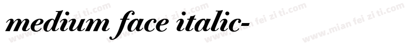 medium face italic字体转换